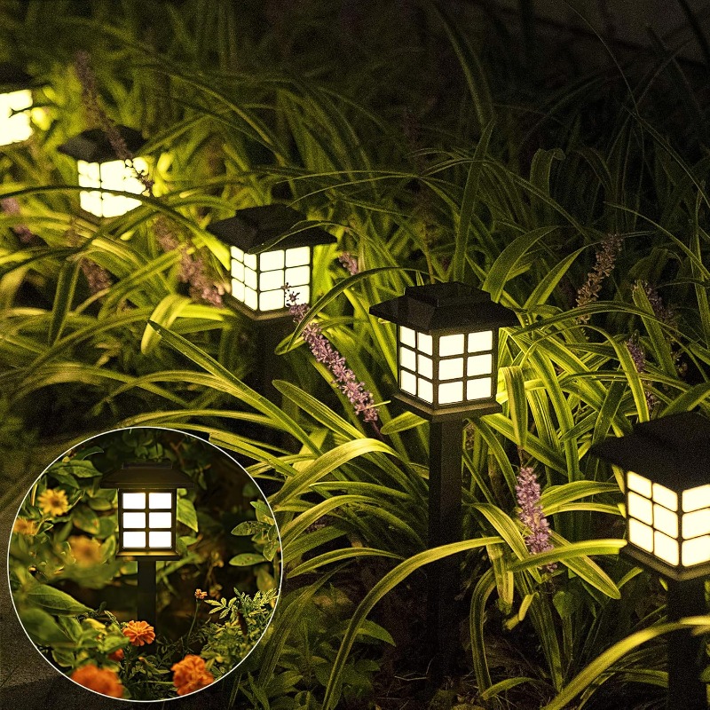 Solar Pathway Lights Pack Waterproof Outdoor Garden Lights for Yard Walkway Decor
