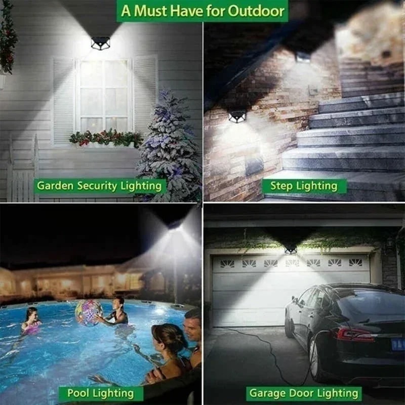 Solar Motion Sensor Light Outdoor Wall Lamp Waterproof Security Lights For Garden And Yard 5