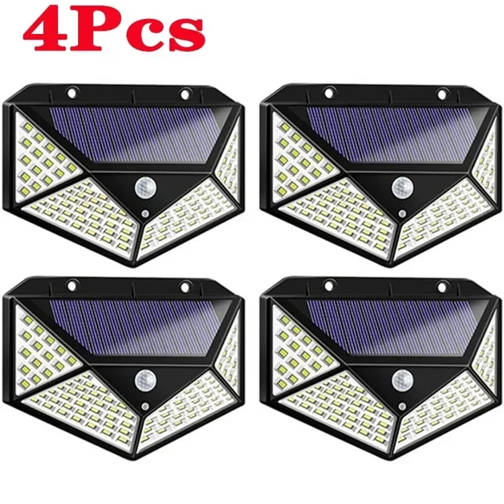 Solar Motion Sensor Wall Lights LED Outdoor Waterproof Security Lights 6
