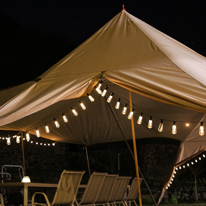 Solar String Lights Outdoor Waterproof Vintage Edison Bulbs For Garden Patio Decor 0