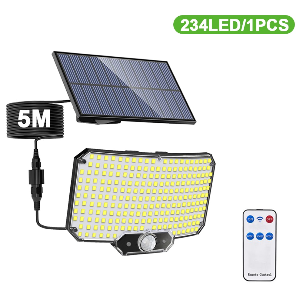 Solar Motion Sensor Security Light Outdoor Waterproof LED Split Floodlight 4