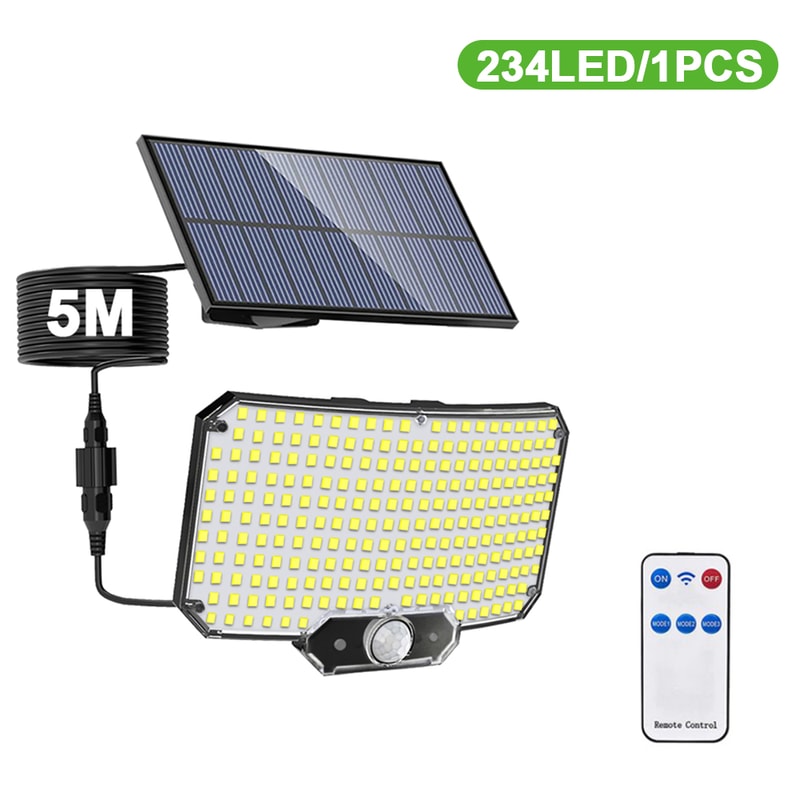Solar Motion Sensor Security Light Outdoor Waterproof LED Split Floodlight 4
