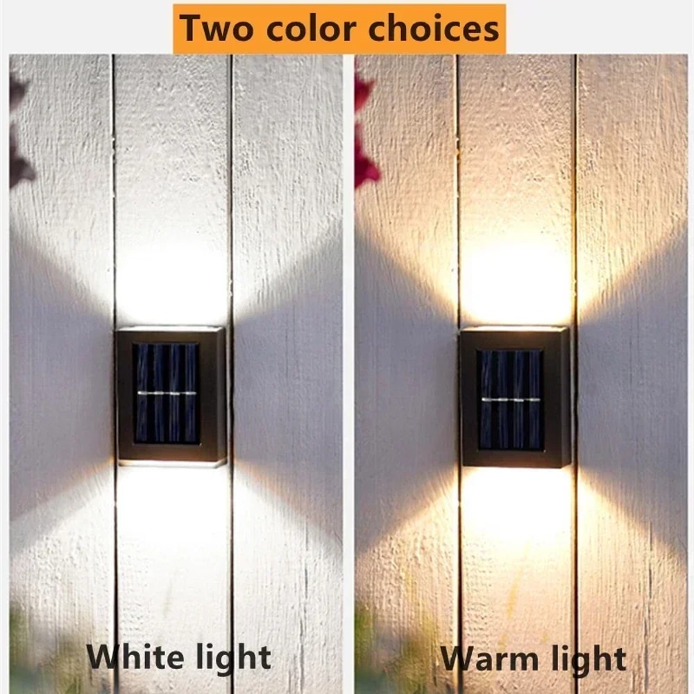 Solar Up Down Wall Light Waterproof Outdoor Garden Lamp 4