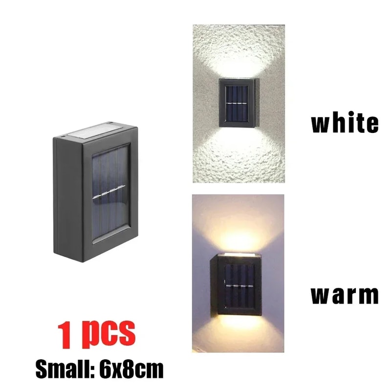 Solar Up Down Wall Light Waterproof Outdoor Garden Lamp 5