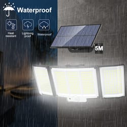 solar motion sensor led wall light outdoor waterproof security lamp