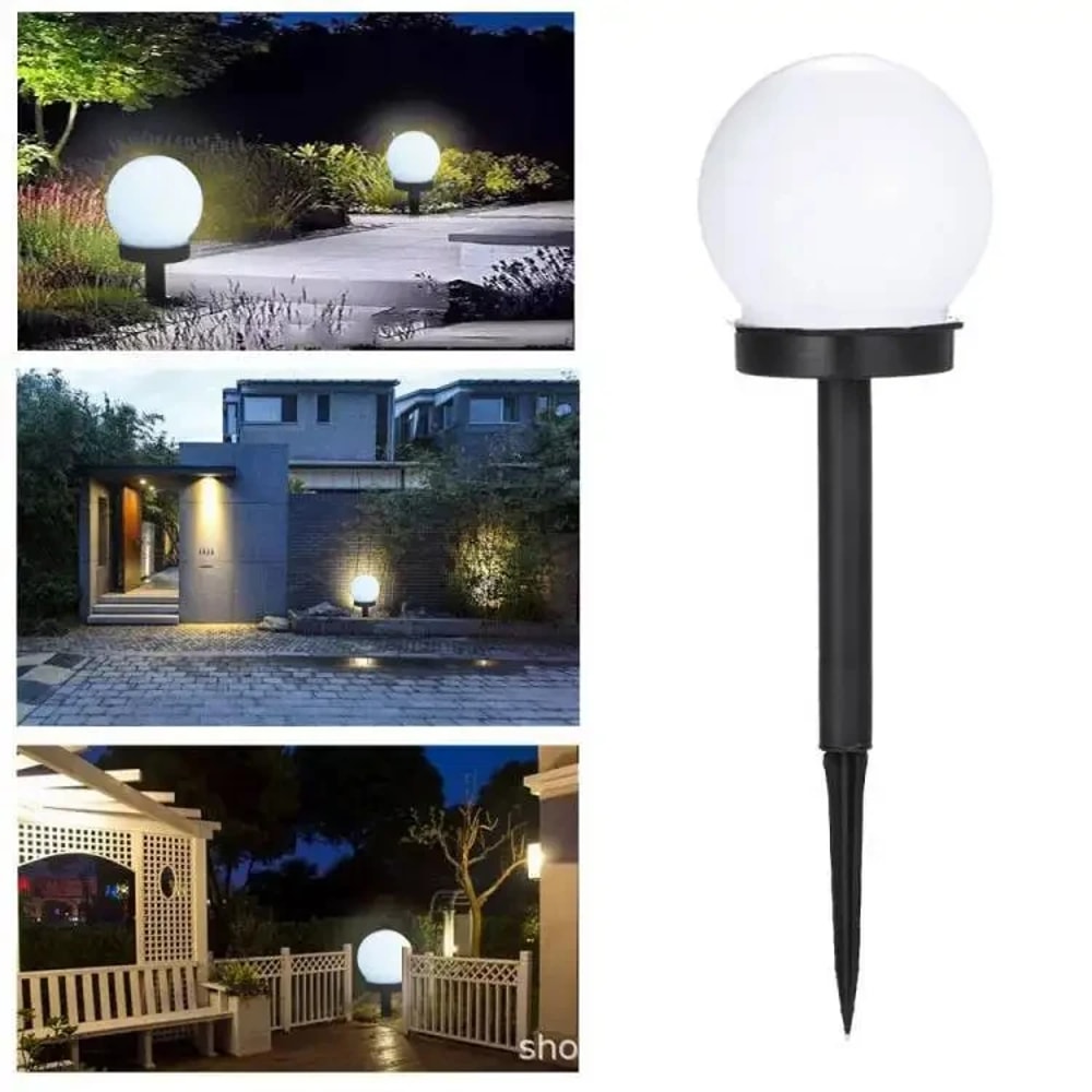 Solar LED Garden Globe Lights Waterproof Outdoor Pathway Yard Lighting Set 6