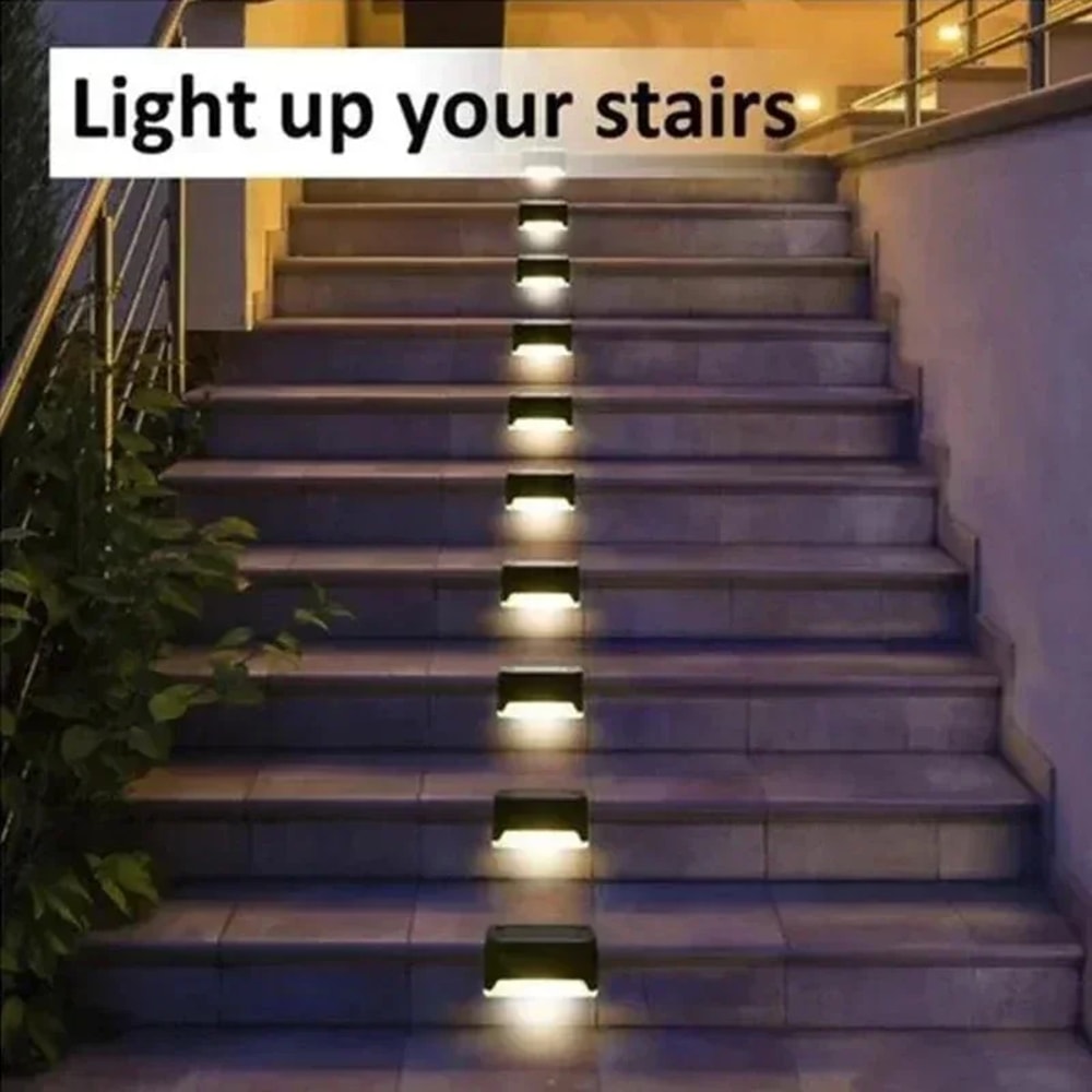 Solar Deck Lights Waterproof Outdoor LED For Stairs Fence And Pathway Lighting 1