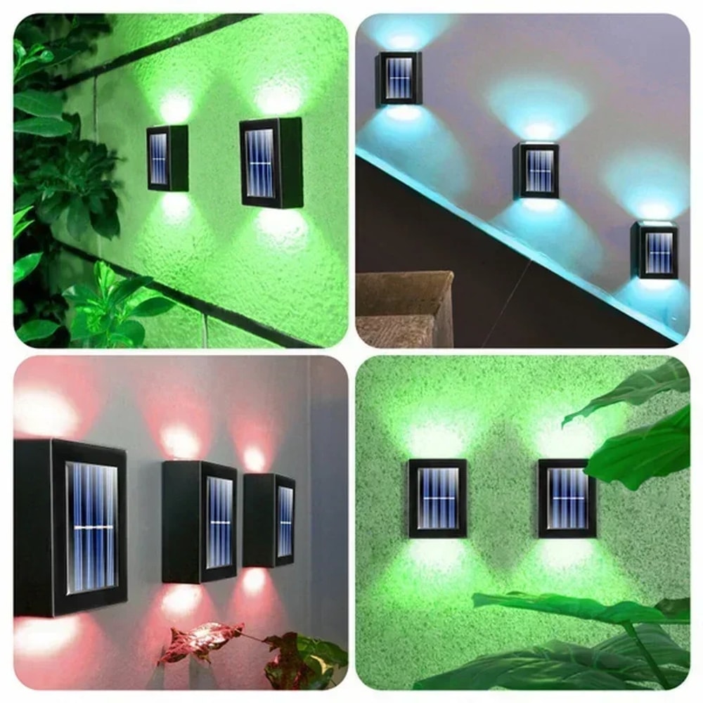 Solar Up Down Wall Lights Waterproof Outdoor Solar Light for Garden and Home