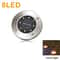Solar Garden Lights Outdoor Waterproof Ground Disk Lights For Pathway Deck Yard 5