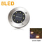 Solar Garden Lights Outdoor Waterproof Ground Disk Lights For Pathway Deck Yard 5