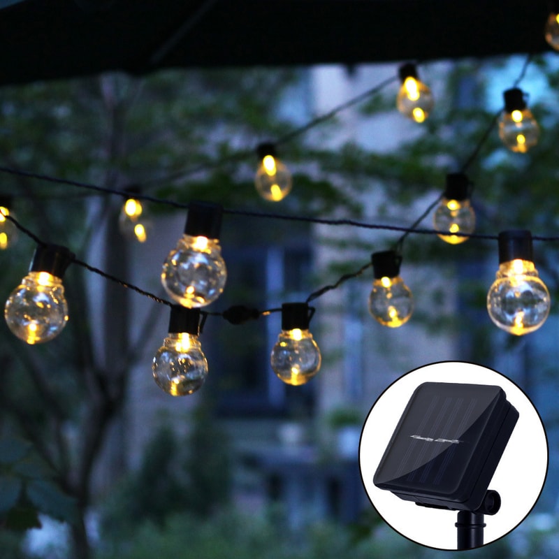 Solar LED Globe String Lights Outdoor Waterproof Garden Fairy Lights For Patio Party Decor 0
