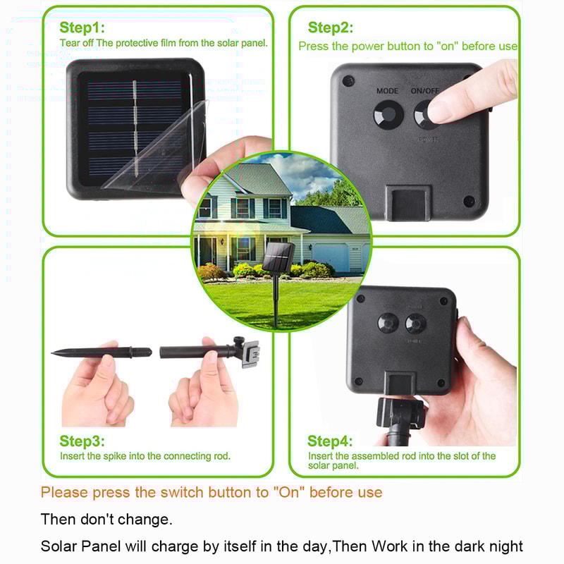 Solar LED Globe String Lights Outdoor Waterproof Garden Fairy Lights For Patio Party Decor 4