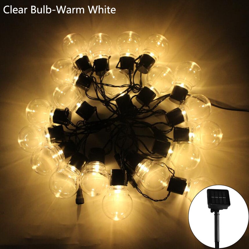 Solar LED Globe String Lights Outdoor Waterproof Garden Fairy Lights For Patio Party Decor 6