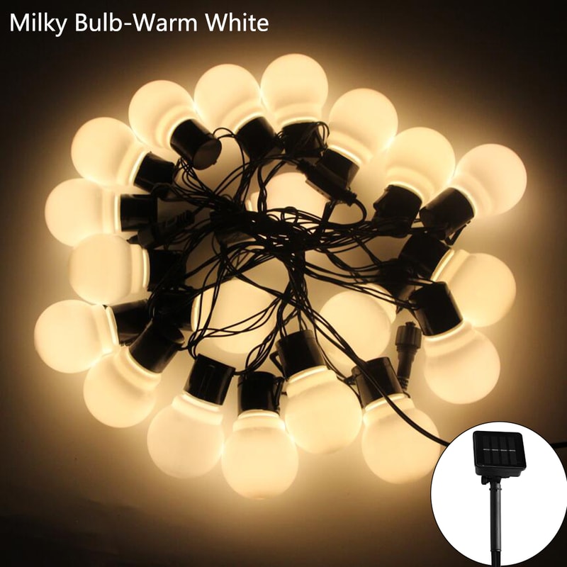 Solar LED Globe String Lights Outdoor Waterproof Garden Fairy Lights For Patio Party Decor 8