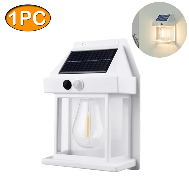 Solar Motion Sensor Wall Light Waterproof Outdoor Garden Lamp With Modes 7