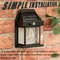 Solar Motion Sensor Wall Lantern with Retro Glow Outdoor Garden Light