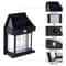 Solar Motion Sensor Wall Lantern with Retro Glow Outdoor Garden Light