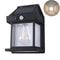 Solar Motion Sensor Wall Lantern with Retro Glow Outdoor Garden Light