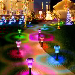 solar mushroom pathway lights outdoor led garden stakes for walkways and lawn decor