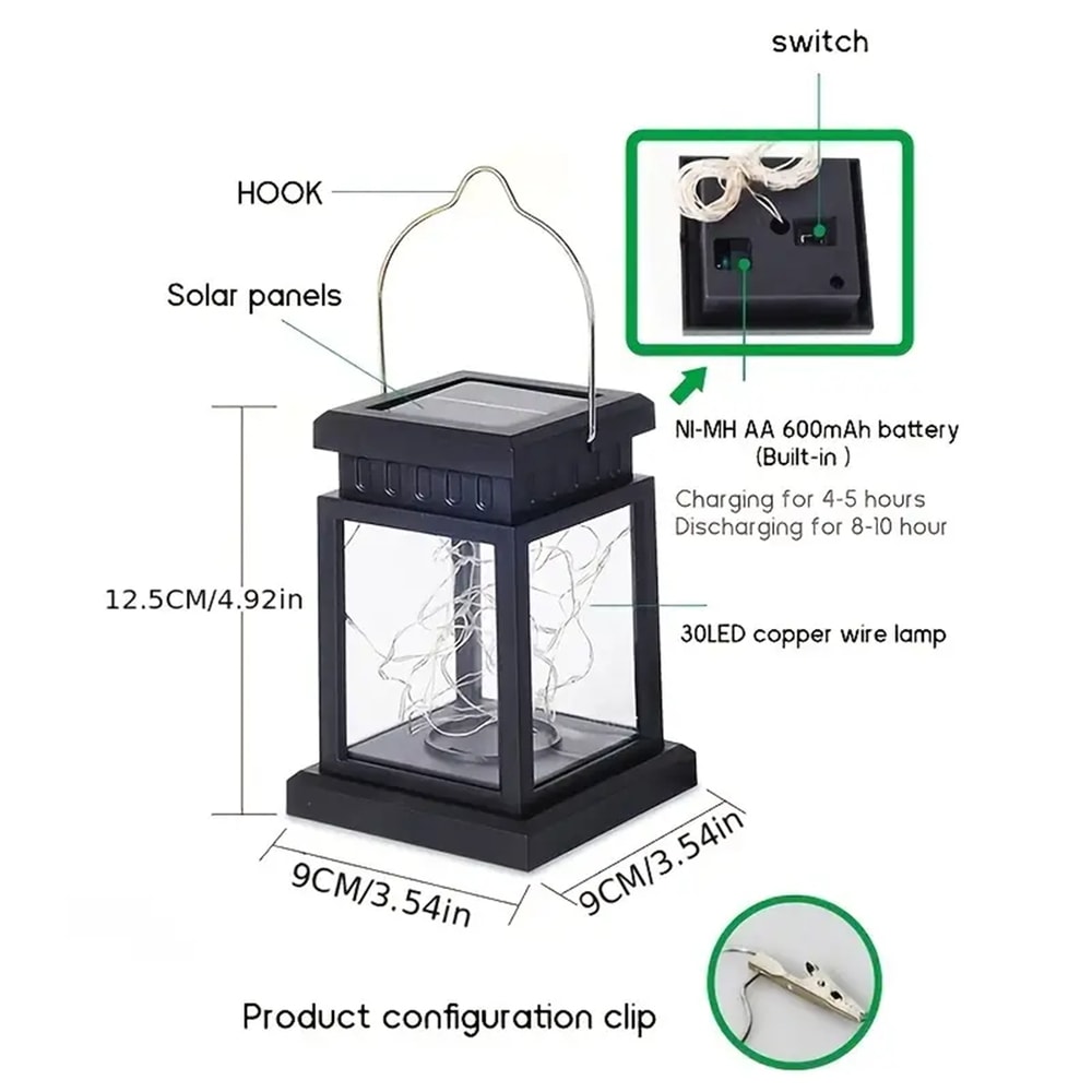 Solar Star Palace Lantern Waterproof Solar Garden Lantern Light for Outdoor Decor