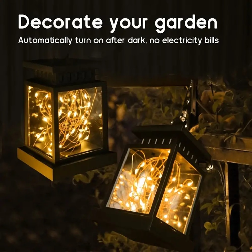 Solar Star Palace Lantern Waterproof Solar Garden Lantern Light for Outdoor Decor