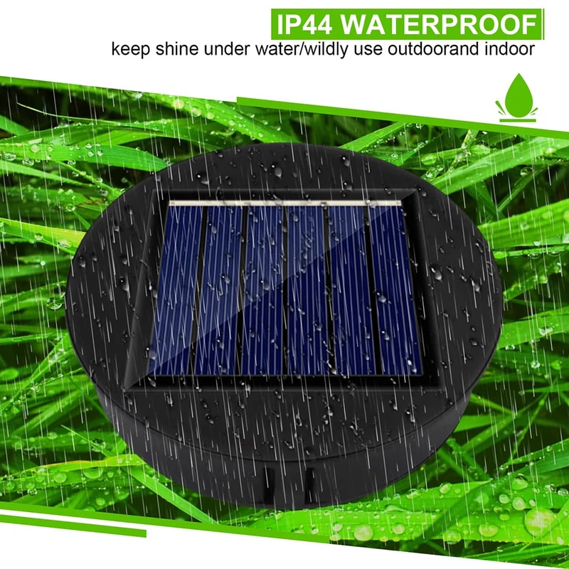 Solar Lantern Replacement Top LED Waterproof Garden Light Lid Solar Panel Cap 2
