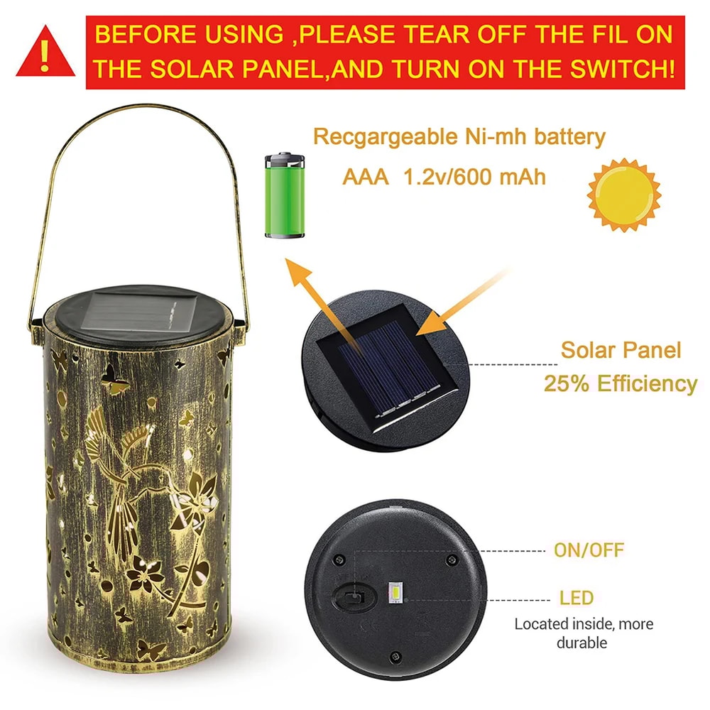 Solar Lantern Replacement Top LED Waterproof Garden Light Lid Solar Panel Cap 3