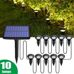 solar rgb garden spotlights pack waterproof landscape lights