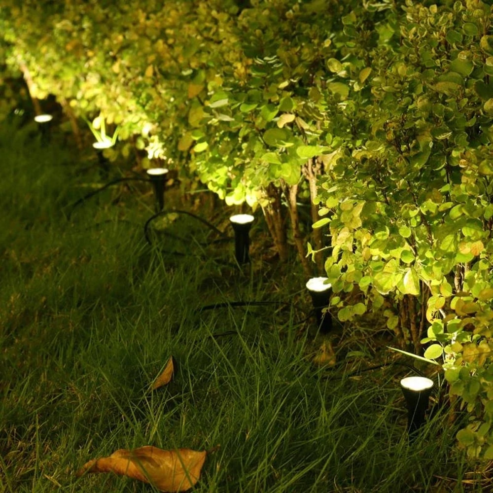 Solar RGB Garden Spotlights Pack Waterproof Landscape Lights
