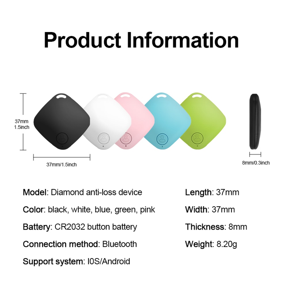 Smart Bluetooth GPS Tracker For Kids Bags Wallets Anti Lost Finder IOS Android 5