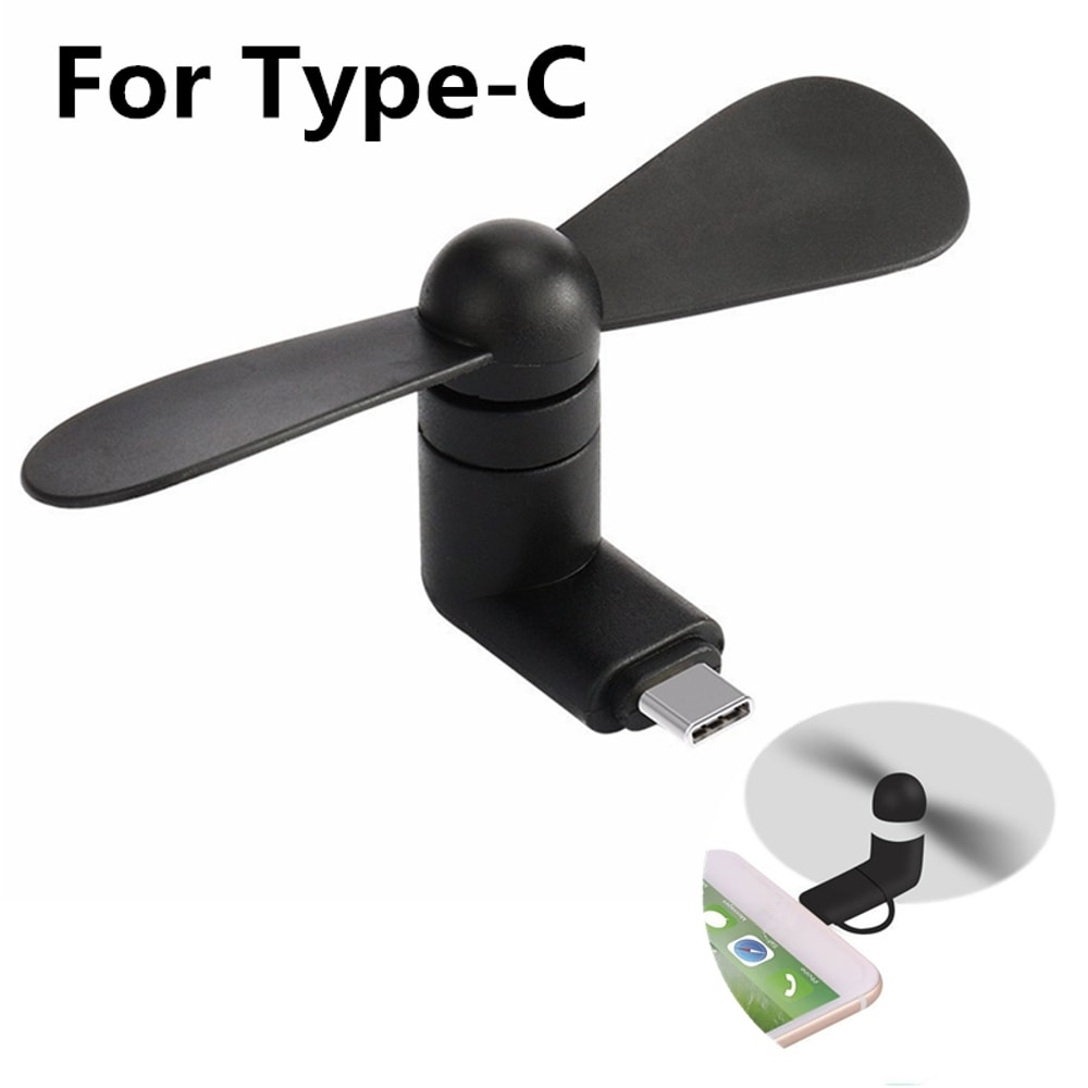 Mini Portable USB Fan for Phone USB C Micro USB Cooling Fan
