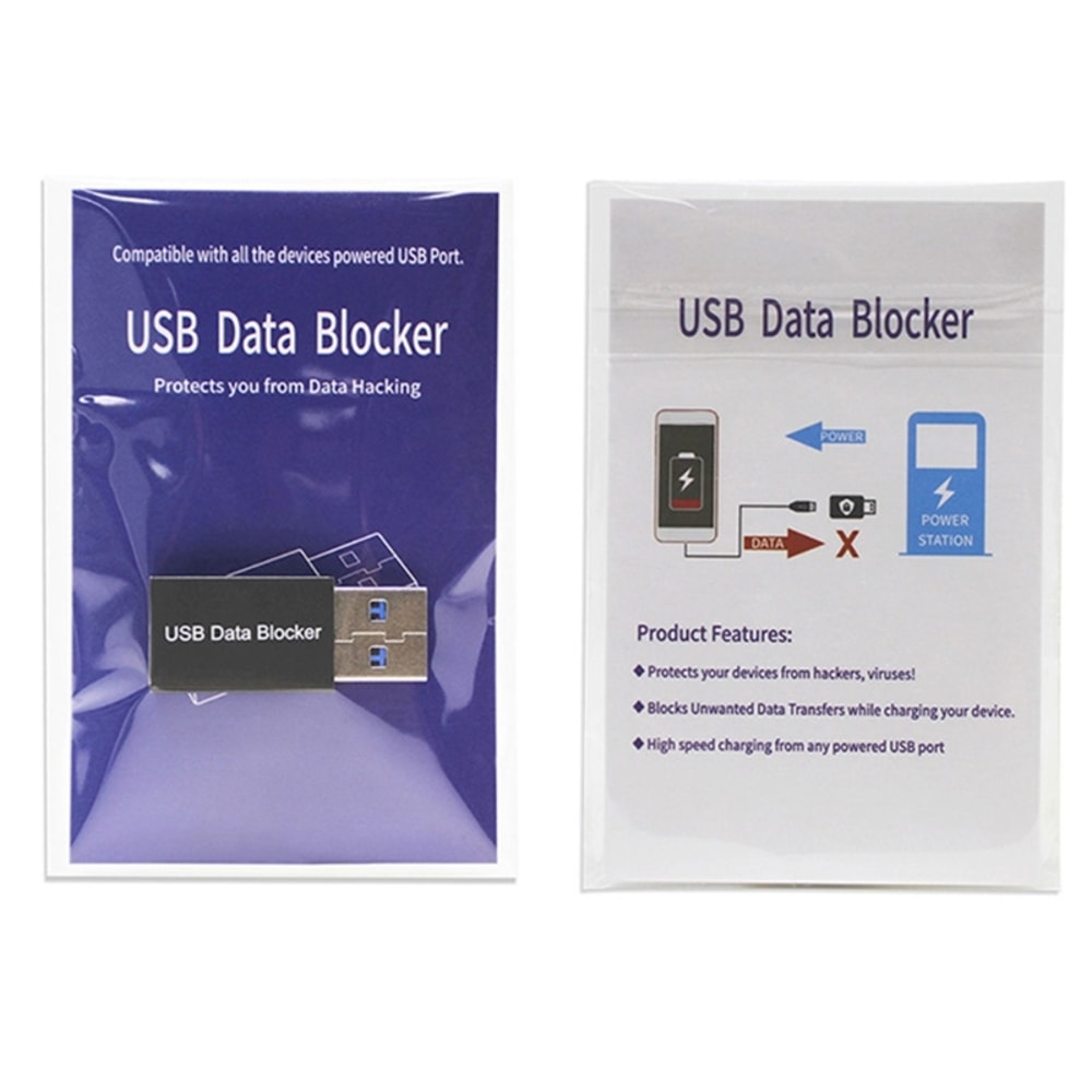 Secure USB Data Blocker Charging Adapter Fast Power Protector 3