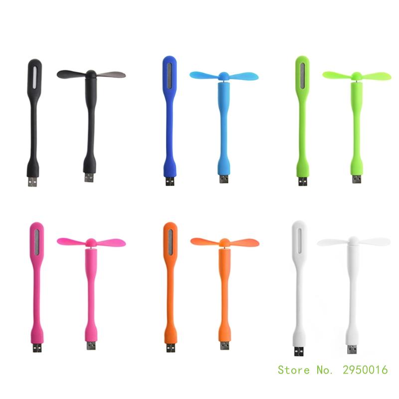 Portable USB Fan With LED Light Flexible Mini Cooling Gadget For Laptop And Power Bank 0