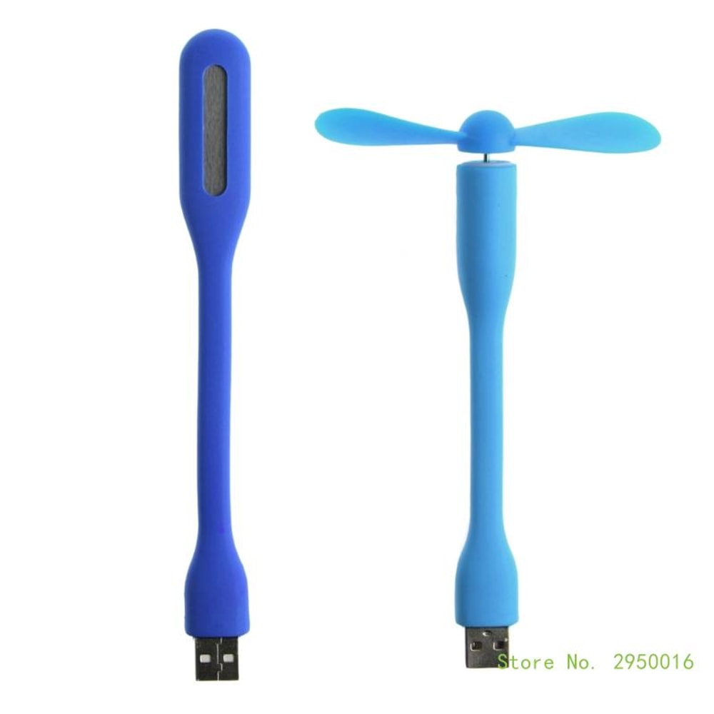 Portable USB Fan With LED Light Flexible Mini Cooling Gadget For Laptop And Power Bank 6