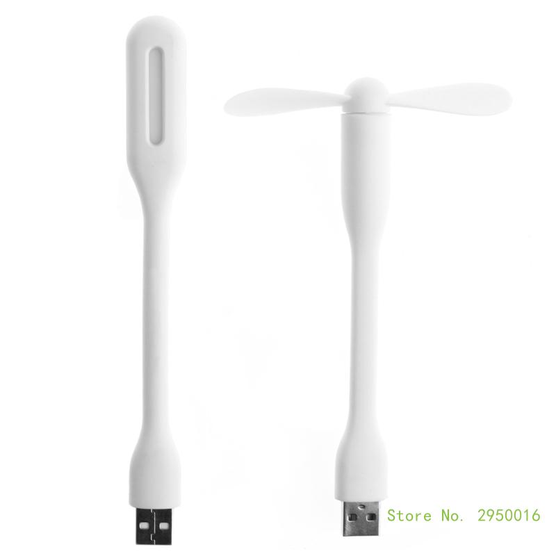 Portable USB Fan With LED Light Flexible Mini Cooling Gadget For Laptop And Power Bank 7