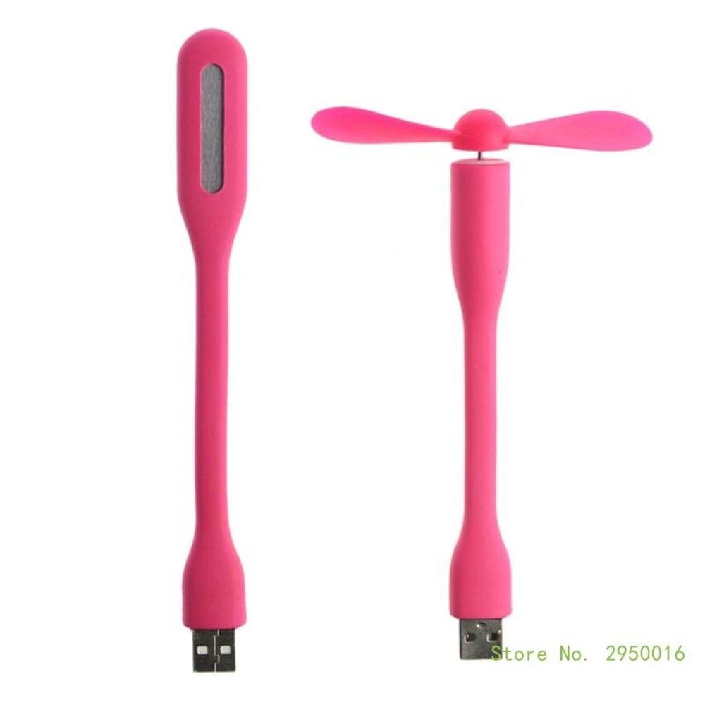 Portable USB Fan With LED Light Flexible Mini Cooling Gadget For Laptop And Power Bank 8