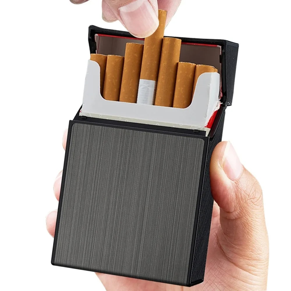 Slim Metal Cigarette Case Capacity Durable Pocket Tobacco Holder
