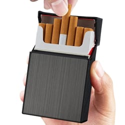 slim metal cigarette case capacity durable pocket tobacco holder