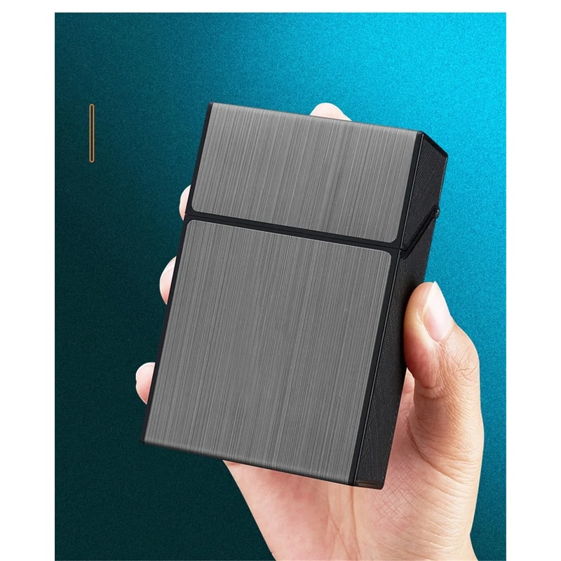 Slim Metal Cigarette Case Capacity Durable Pocket Tobacco Holder