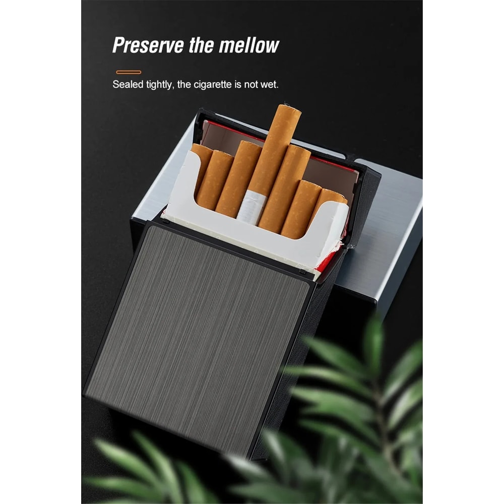 Slim Metal Cigarette Case Capacity Durable Pocket Tobacco Holder