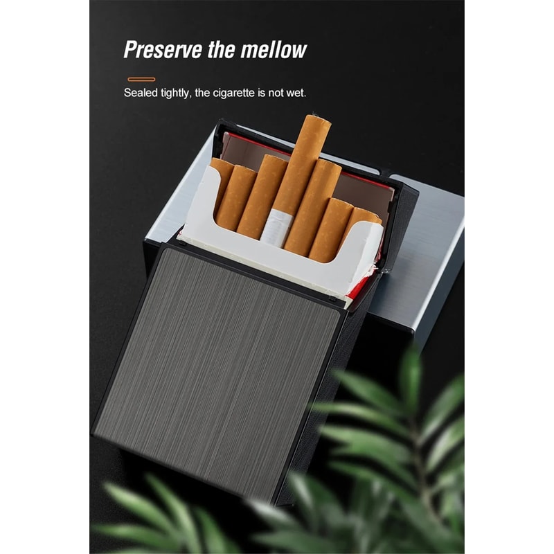 Slim Metal Cigarette Case Capacity Durable Pocket Tobacco Holder