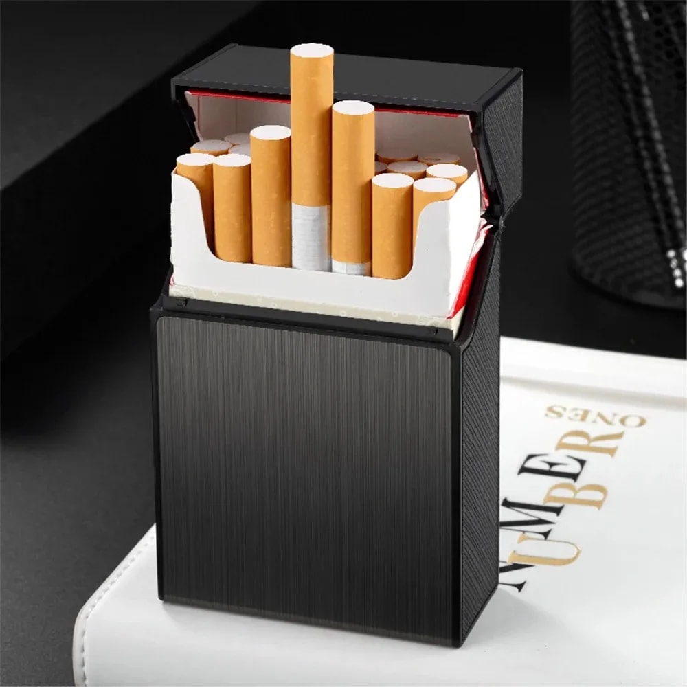 Slim Metal Cigarette Case Capacity Durable Pocket Tobacco Holder