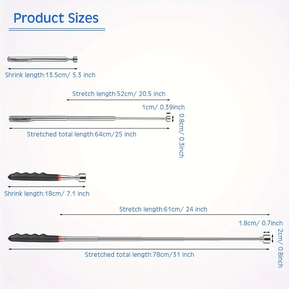 Telescopic Magnetic Pickup Tool For Hard To Reach Areas And Quick Metal Retrieval 1