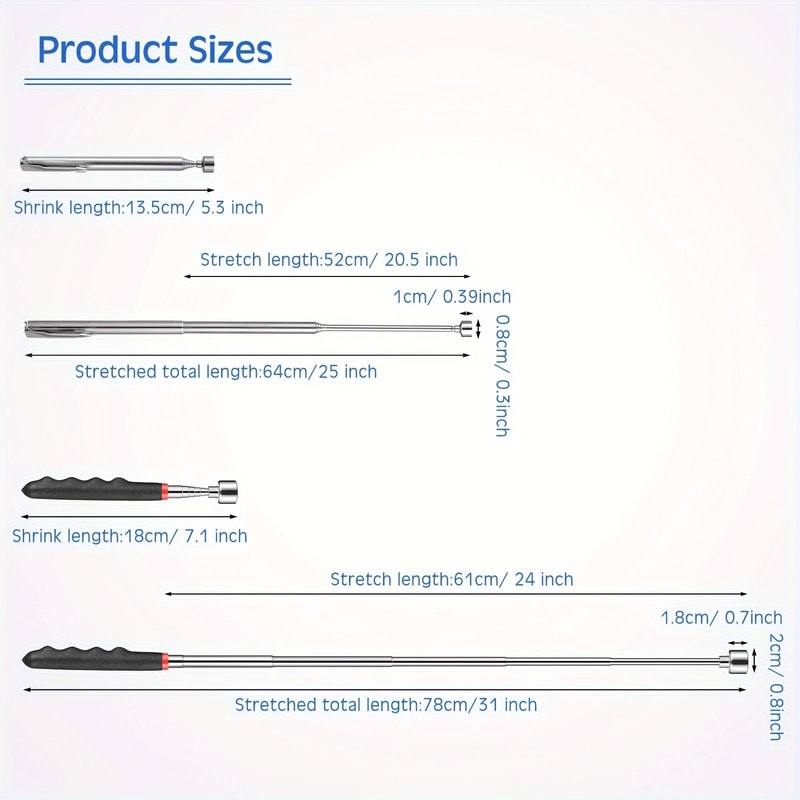 Telescopic Magnetic Pickup Tool For Hard To Reach Areas And Quick Metal Retrieval 1