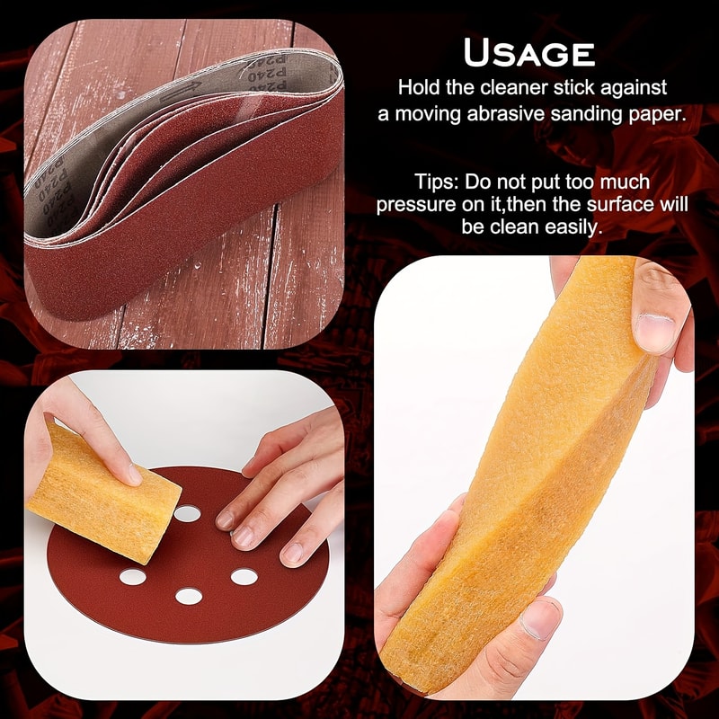 Heavy Duty Sanding Belt Cleaner Stick Rubber Abrasive Cleaning Block for Woodworking Tools