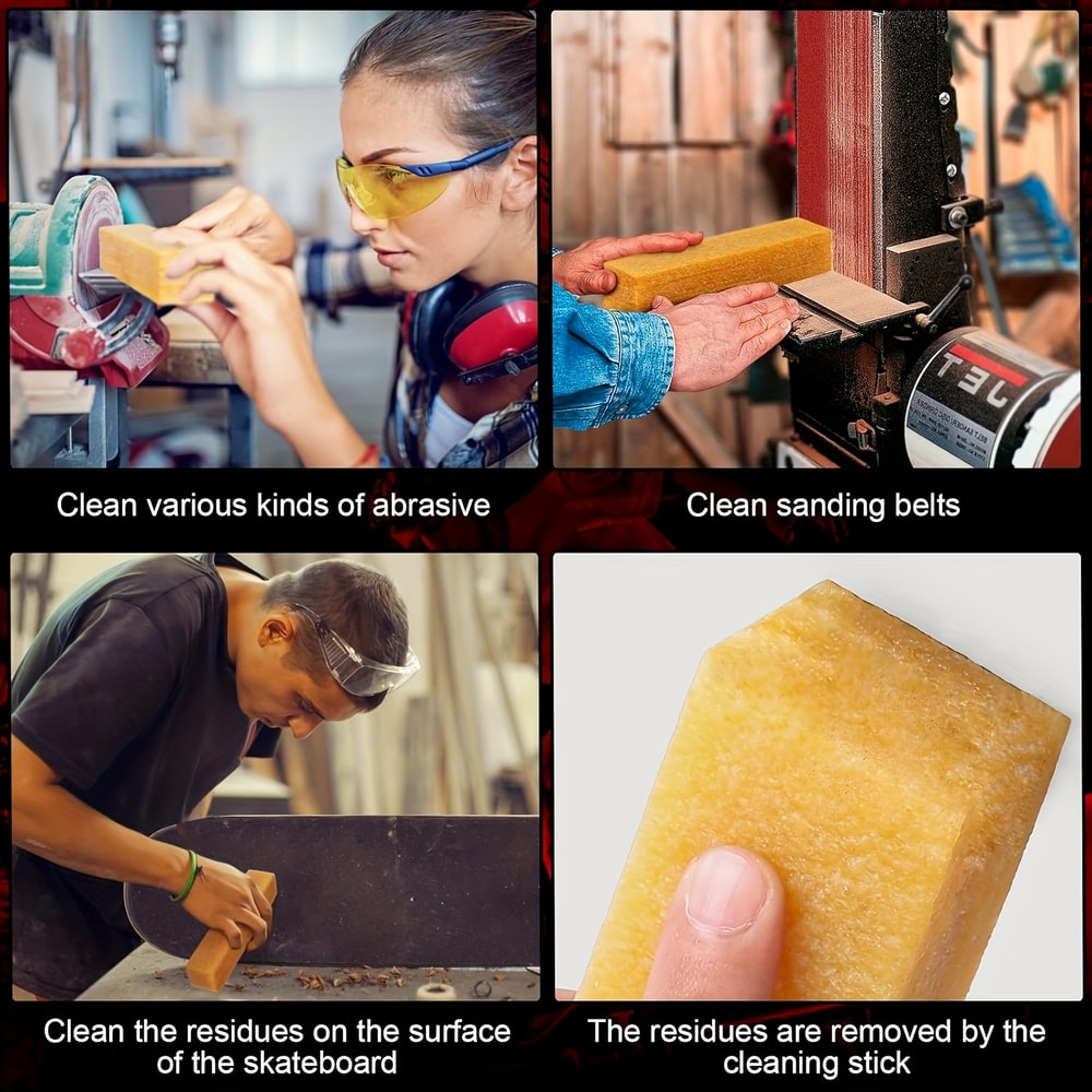 Heavy Duty Sanding Belt Cleaner Stick Rubber Abrasive Cleaning Block for Woodworking Tools