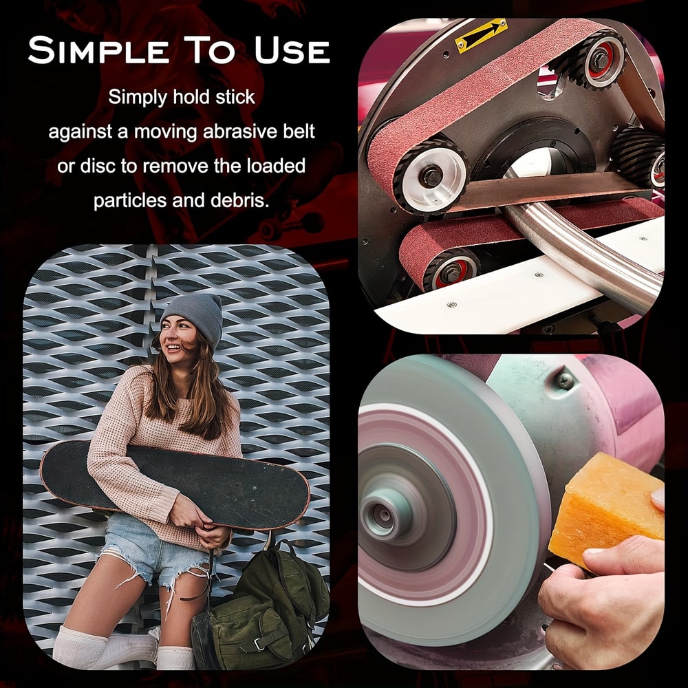 Heavy Duty Sanding Belt Cleaner Stick Rubber Abrasive Cleaning Block for Woodworking Tools