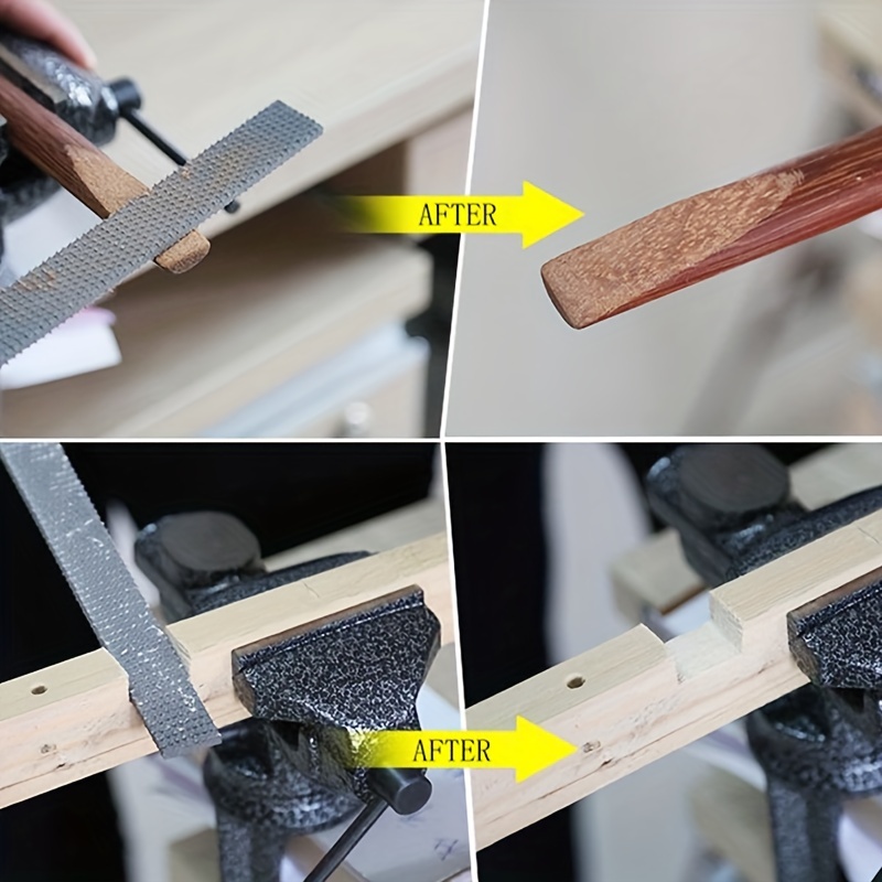 High Precision Woodworking Rasp File Set Carbon Steel Flat Round Half Round Files