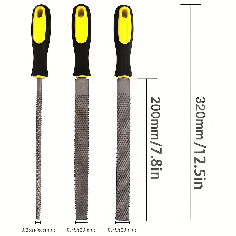 High Precision Woodworking Rasp File Set Carbon Steel Flat Round Half Round Files