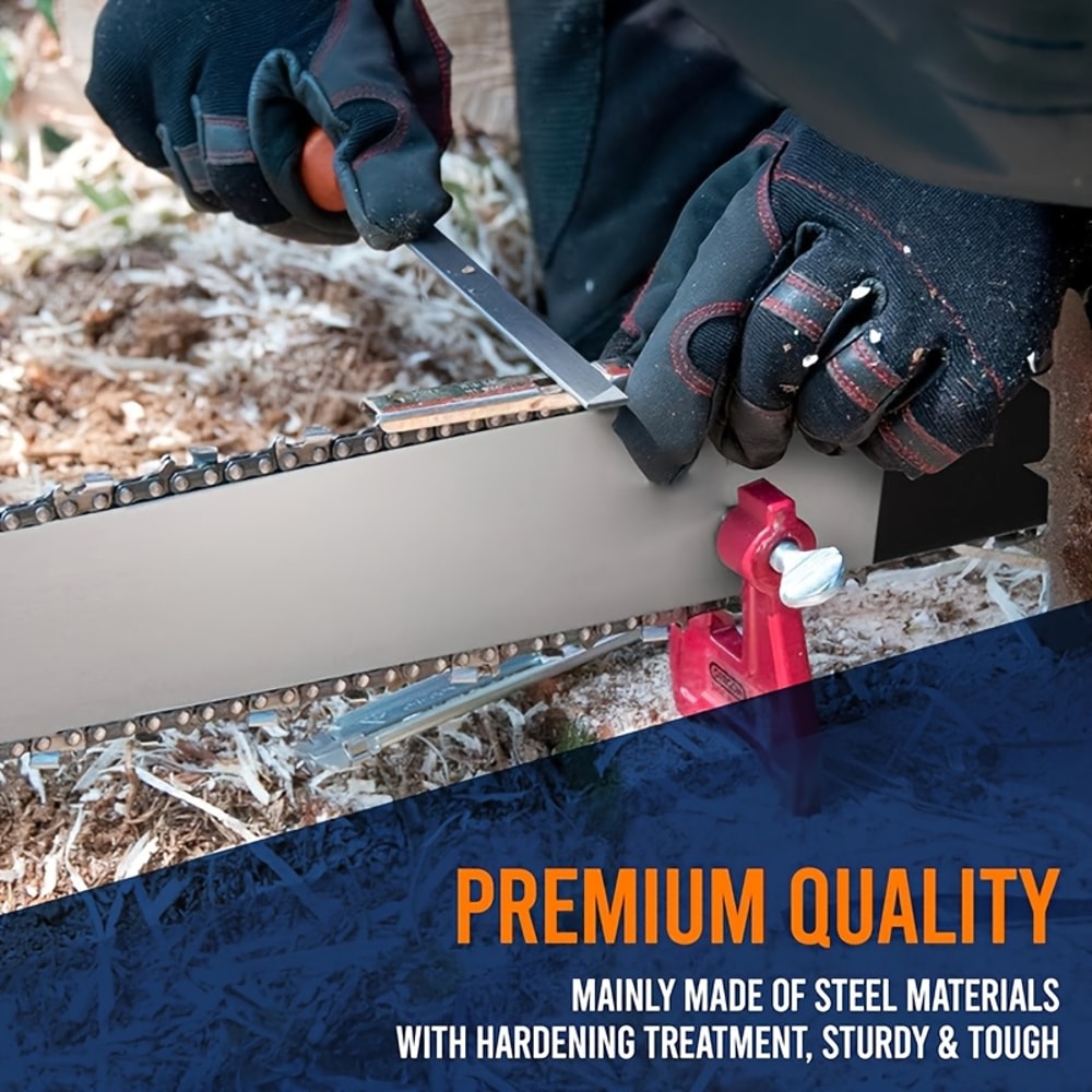 Professional Chainsaw Sharpening Kit Piece Portable File Set with Guide & Handle